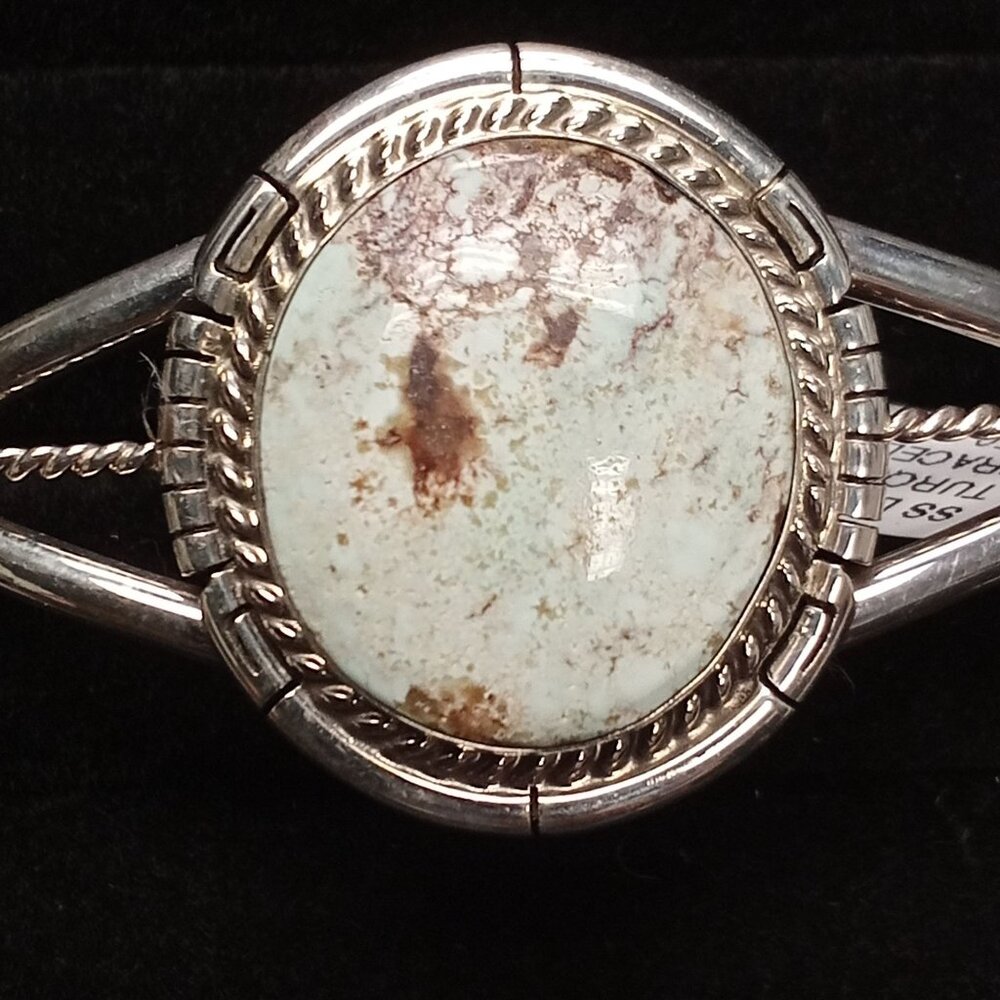Navajo Handmade Dry Creek Turquoise Cuff Bracelet